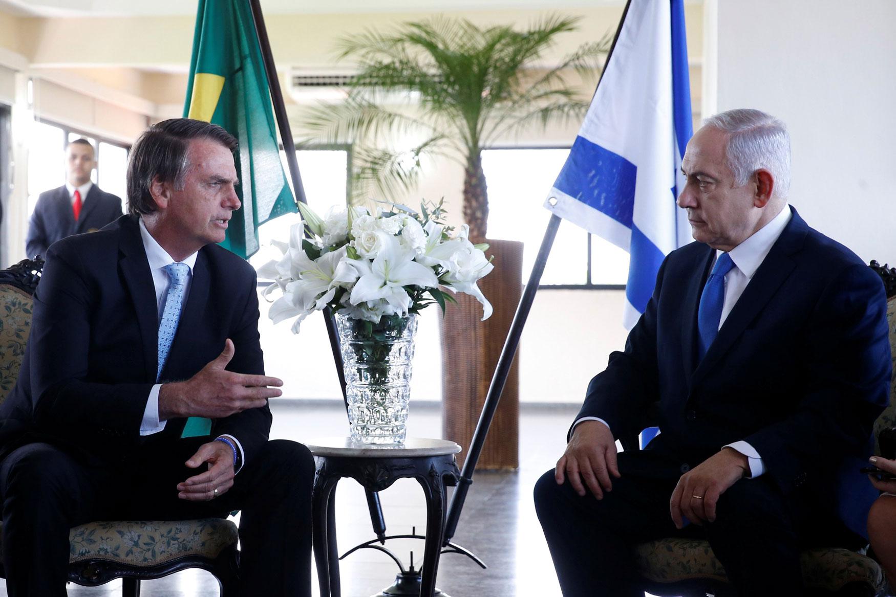 رئيس الوزراء الإسرائيلي والرئيس البرازيلي المنتخب جاير بولسونارو