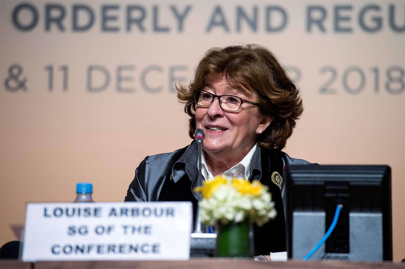 UN Special Representative for International Migration Louise Arbour 