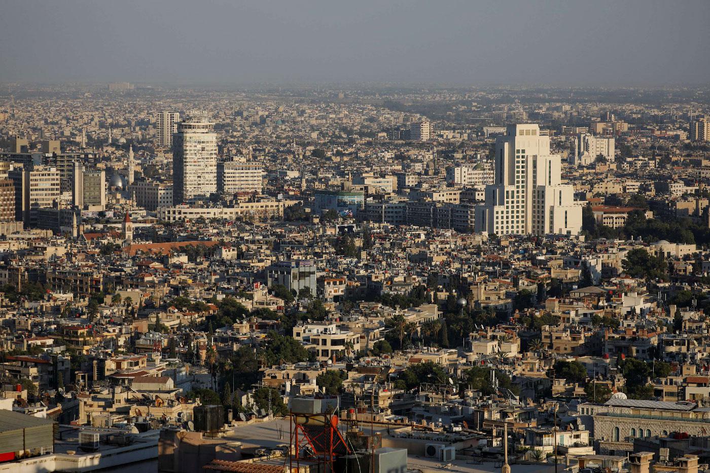 General view shows Damascus, Syria.