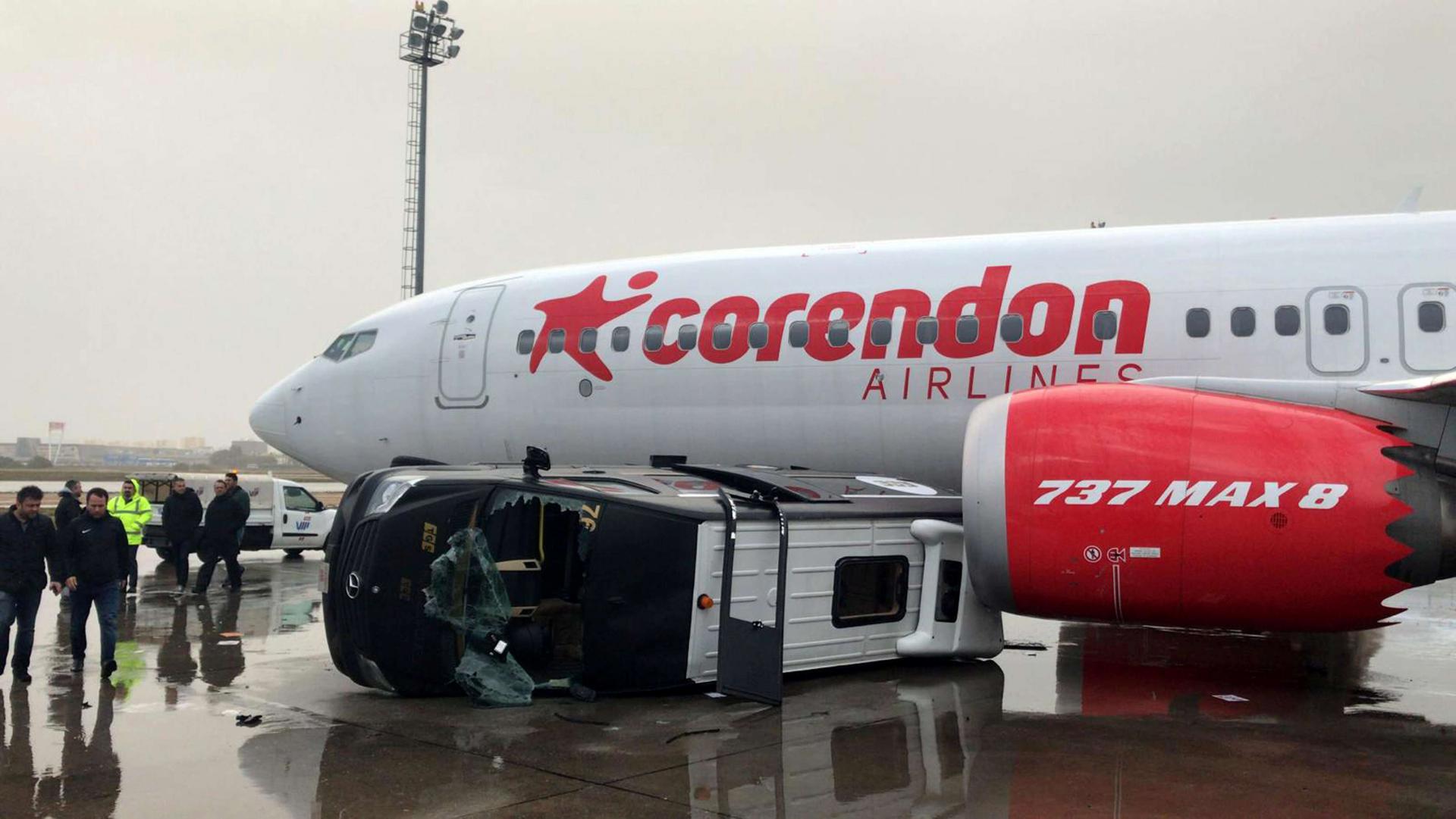 Two planes and a police helicopter were also partly damaged, Karaloglu said.