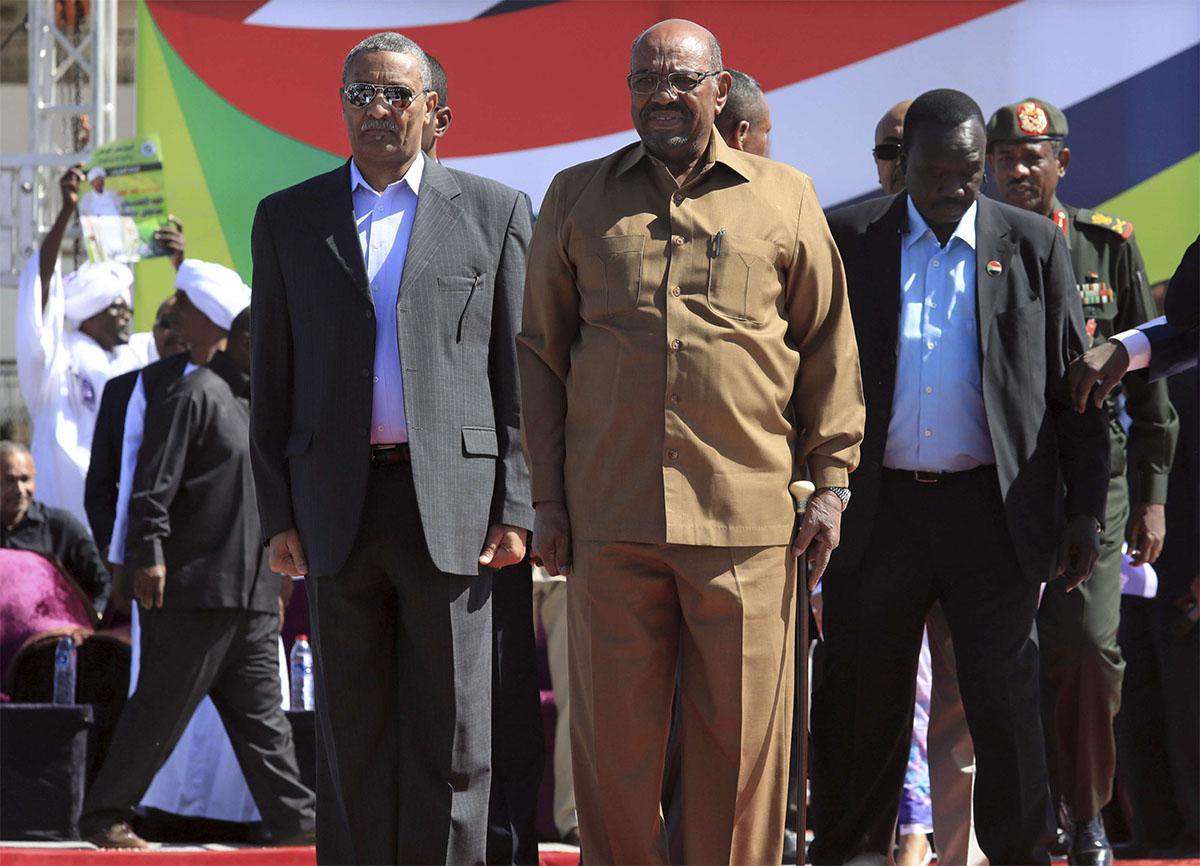 Sudan’s President Omar al-Bashir attends a rally of his supporters in Khartoum