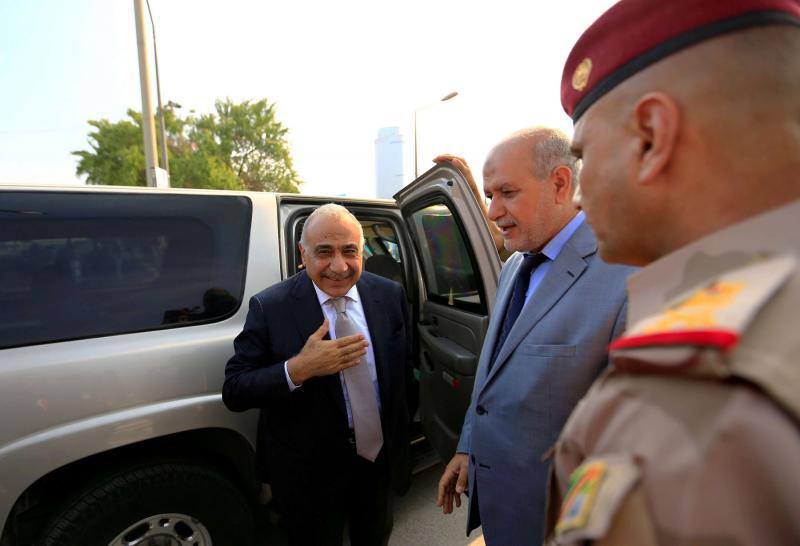 Limited margin for manoeuvre. Iraq’s Prime Minister Adel Abdul-Mahdi (C) in Baghdad.