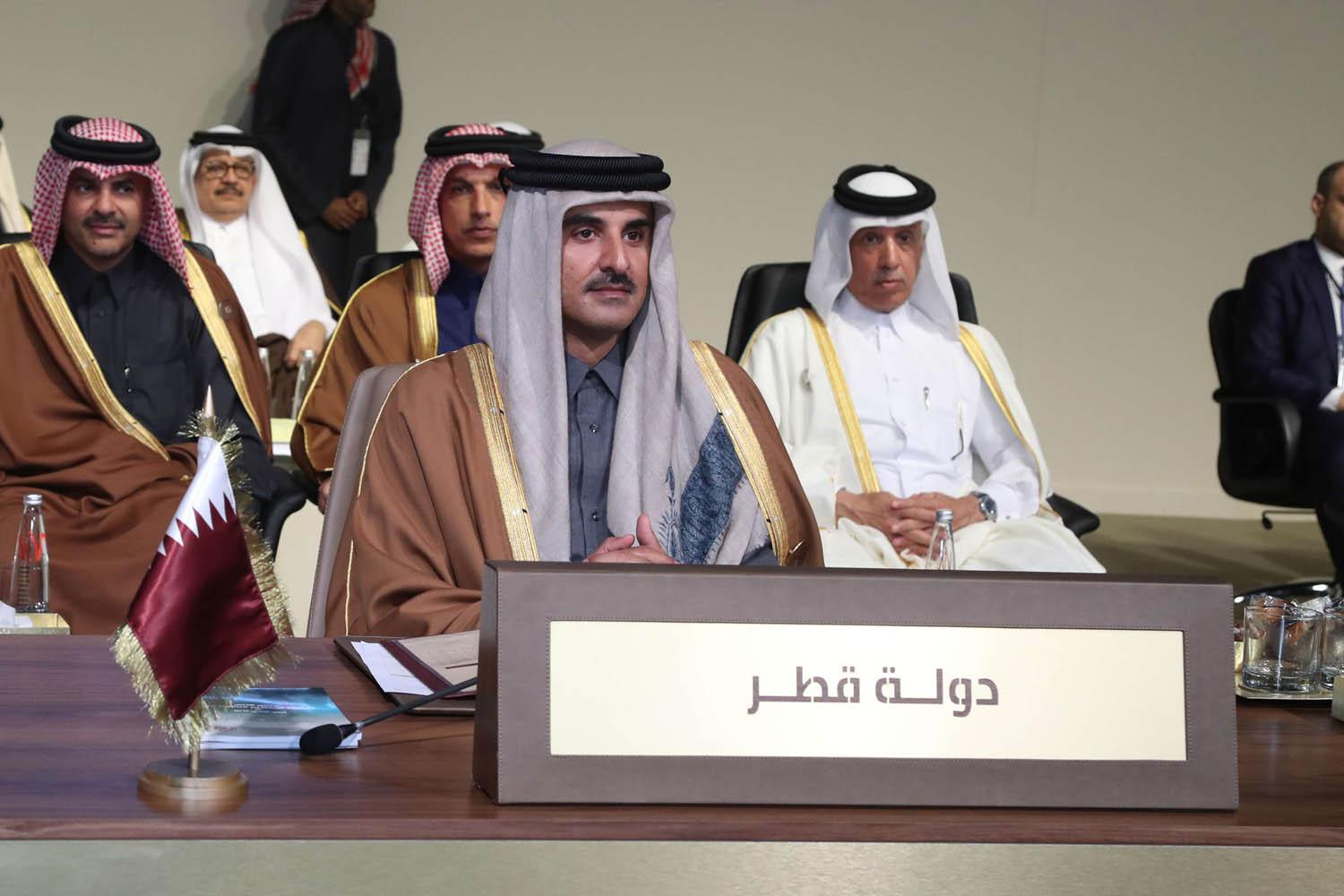 أمير قطر في افتتاح قمة بيروت الاقتصادية