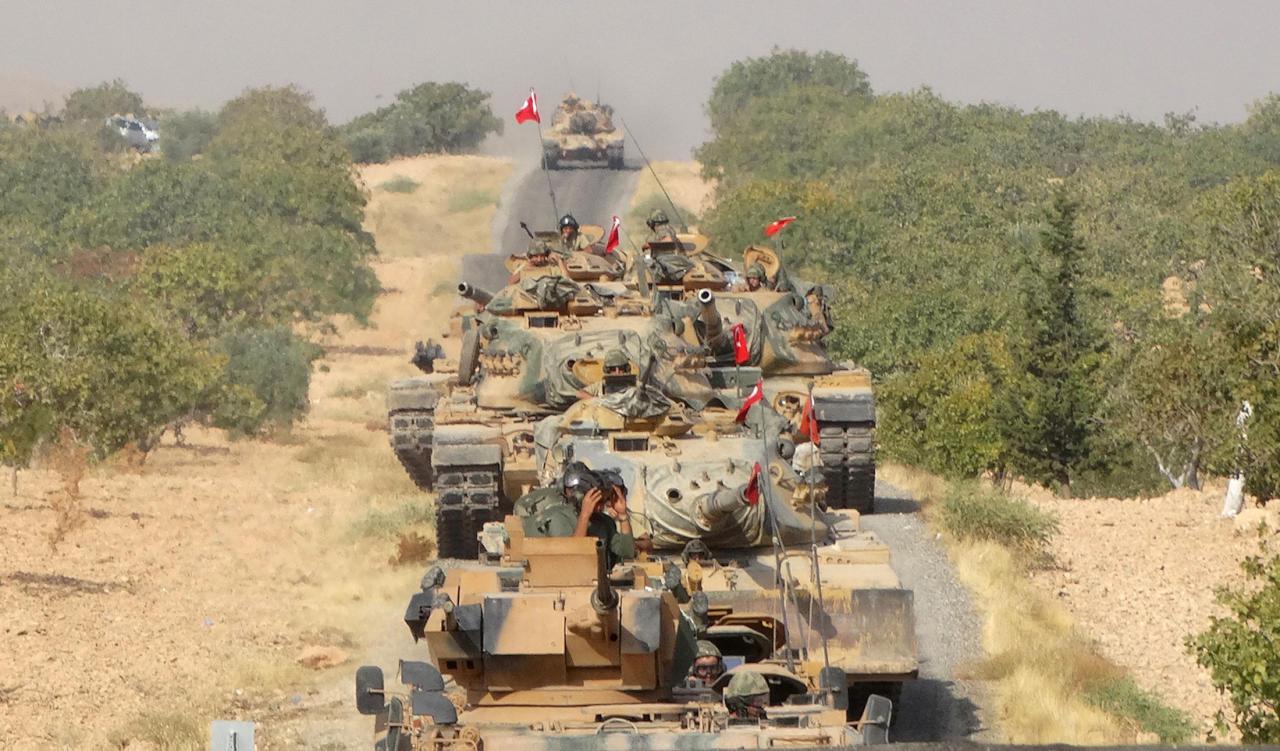 قوات تركية خلال توغلها في شمال سوريا