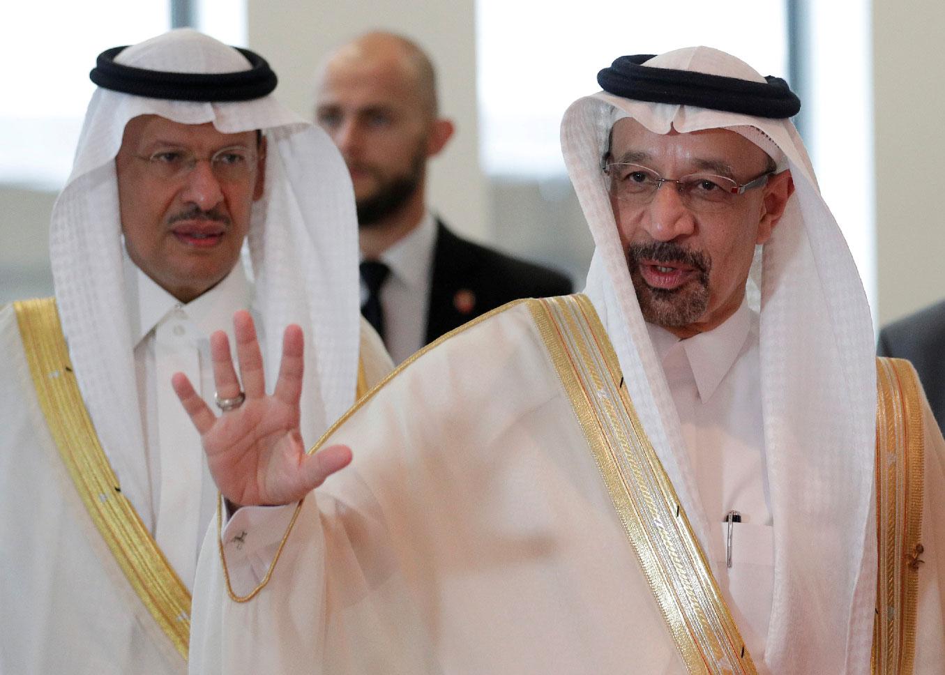 Saudi Arabia's Oil Minister Khalid al-Falih arrives for an OPEC meeting in Vienna, Austria, June 22, 2018.