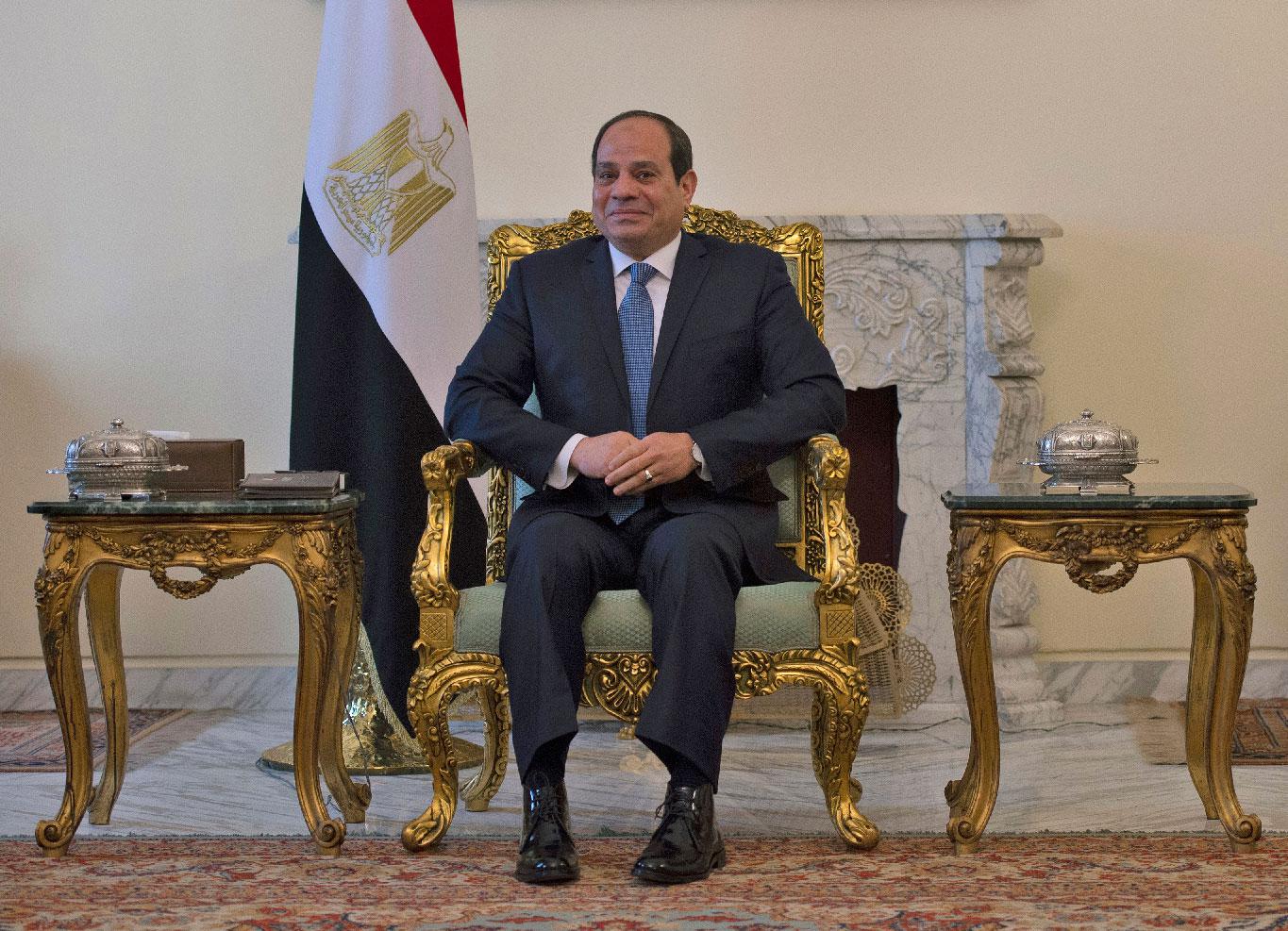 Egyptian President Abdel-Fattah el-Sissi meets with U.S. Secretary of State Mike Pompeo, in Cairo, Egypt on Jan. 10, 2019.