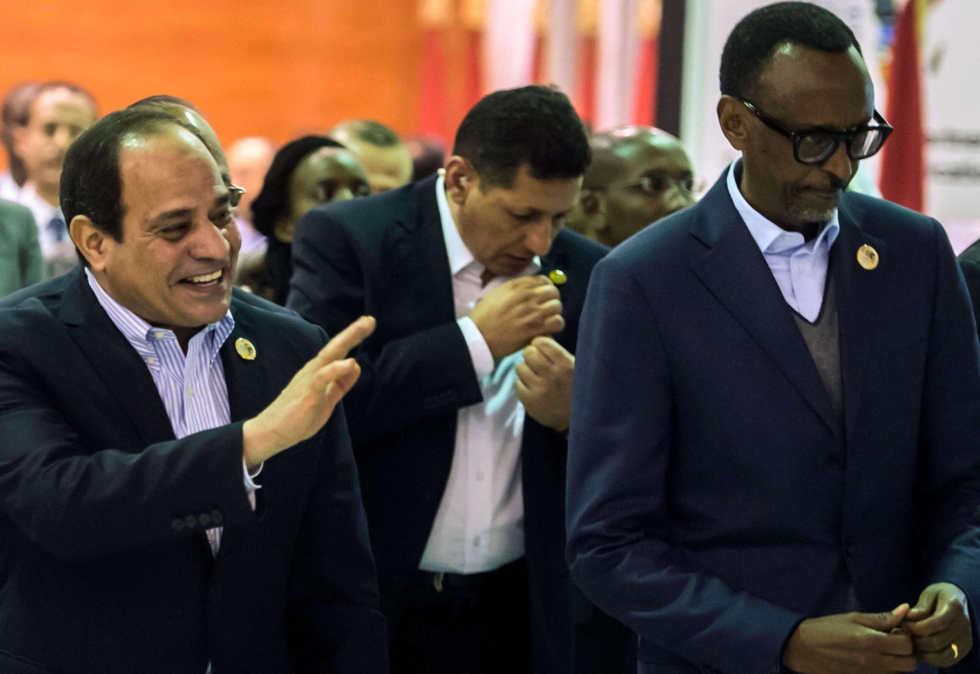الرئيسان الروندي والمصري