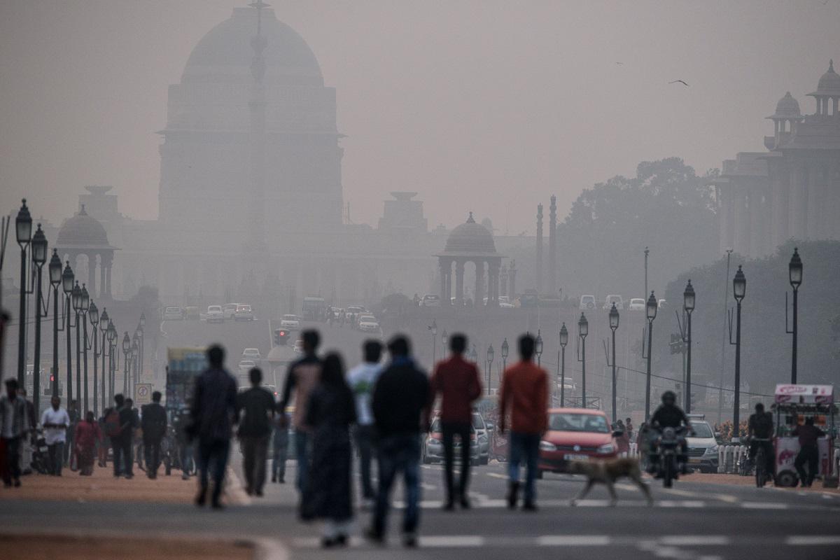 تلوث الهواء في مدينة نيودلهي عاصمة الهند
