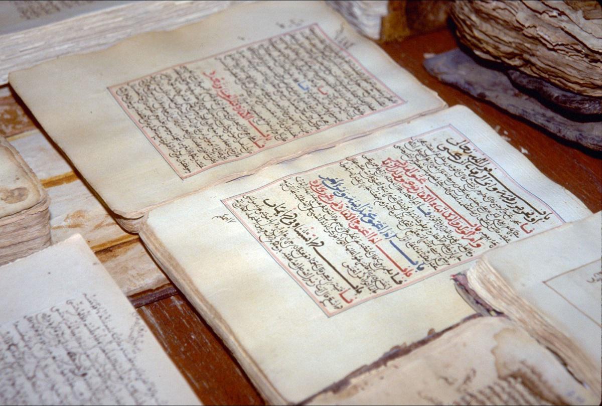 مخطوط عربي معروض في إحدى مكتبات مالي