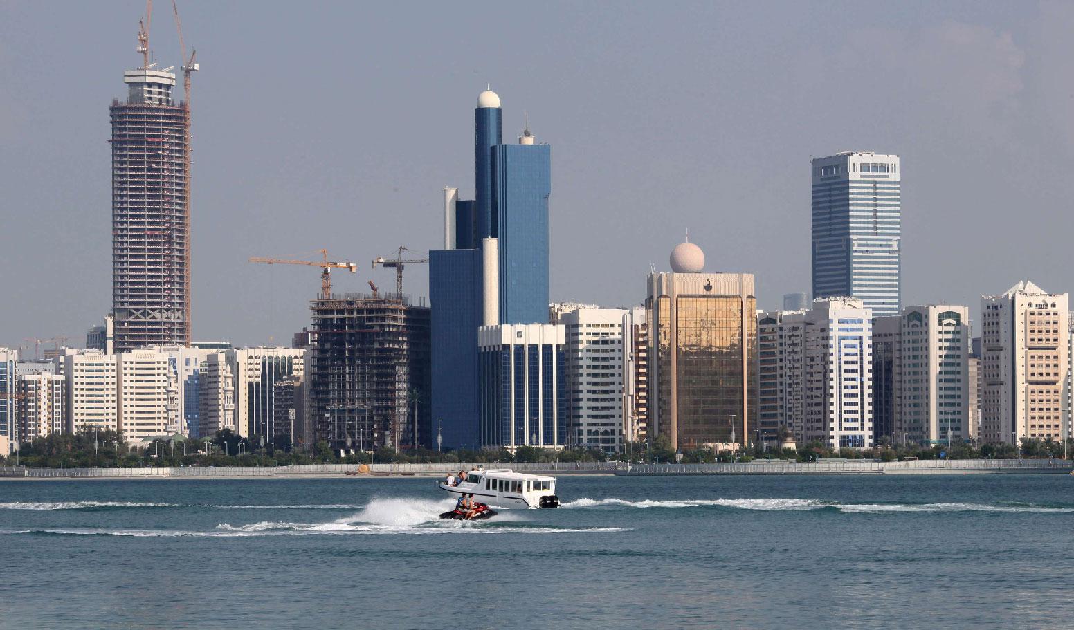A general view of the Abu Dhabi skyline is seen, December 15, 2009.