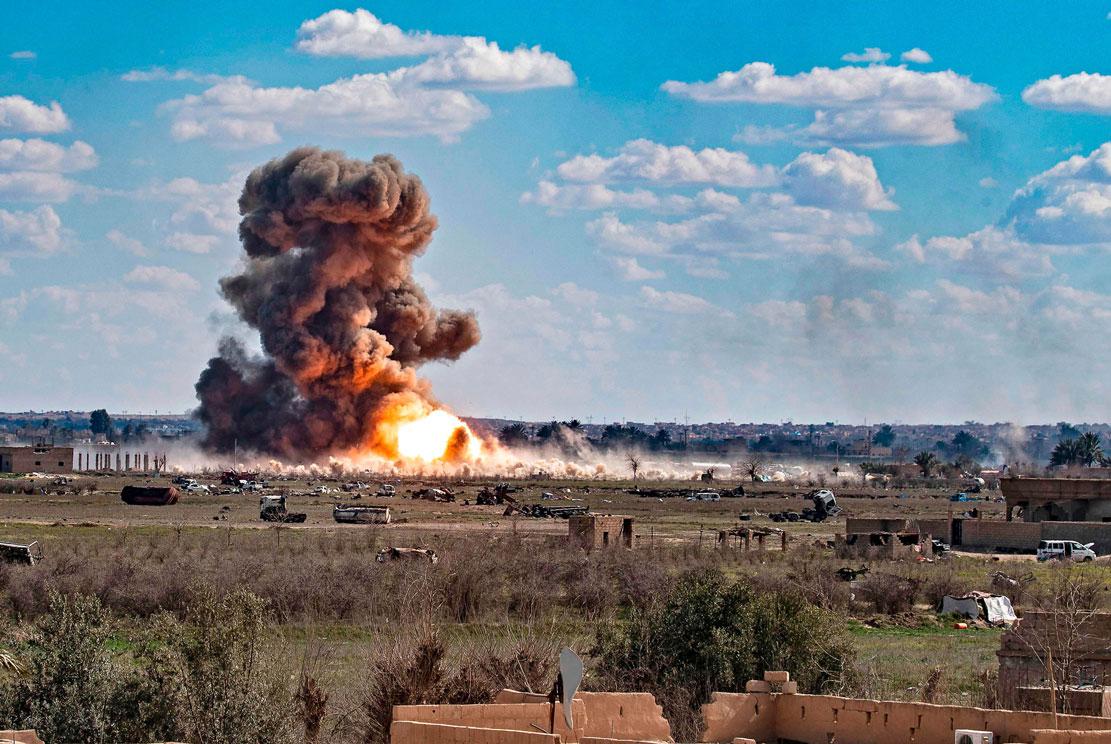 التحالف الدولي يسند عملية قوات سوريا الديمقراطية بضربات جوية مركزة على داعش في الباغوز