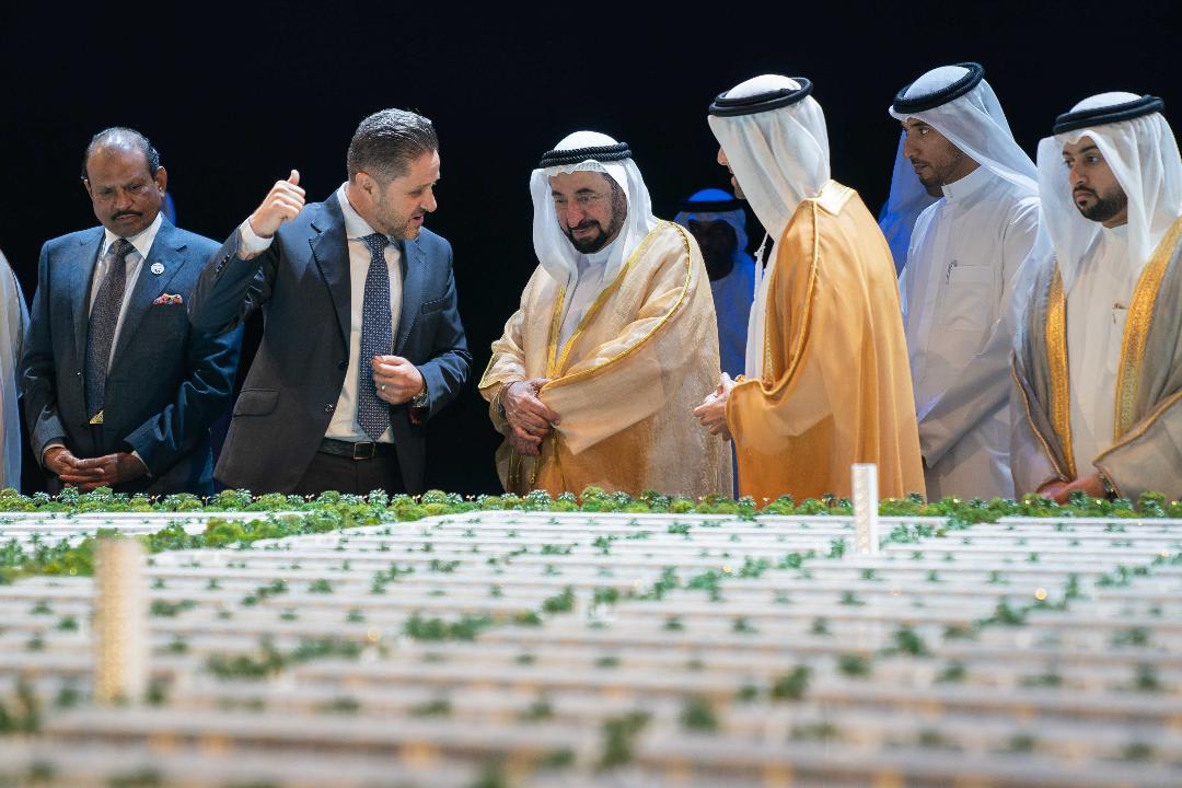 الشيخ الدكتور سلطان بن محمد القاسمي حاكم الشارقة يدشن مشروع المدينة المستدامة