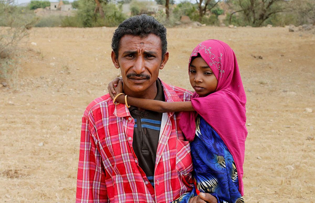 Afaf's father sees little hope he will be able to give his starving daughter the food or healthcare she needs