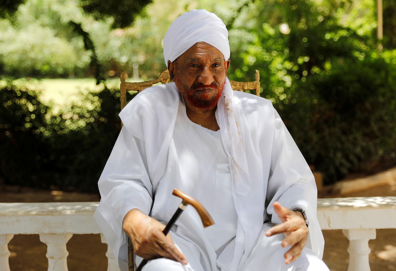 Leading opposition figure Sadiq al-Mahdi, Sudan's last democratically elected prime minister