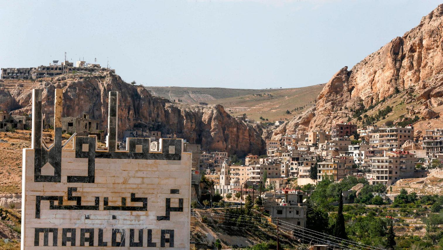 A general view shows the ancient Christian town of Maalula