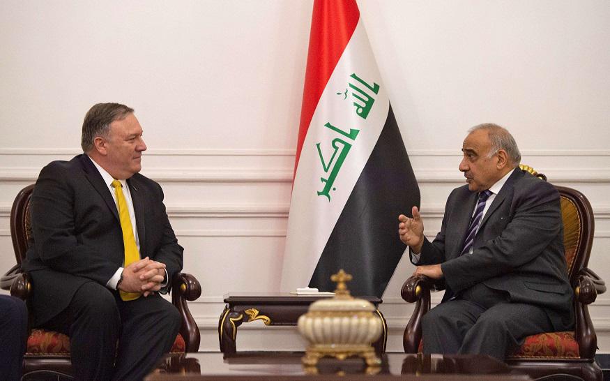 رئيس الوزراء العراقي عادل عبد المهدي يلتقي وزير الخارجية الاميركي مايك بومبيو