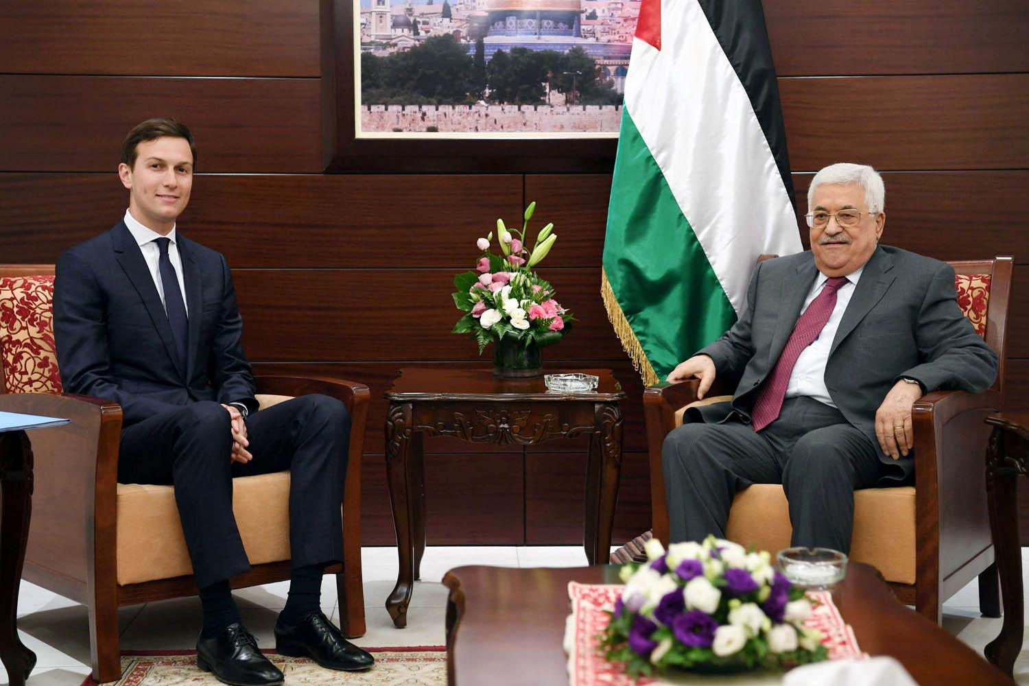 الرئيس الفلسطيني محمود عباس يستقبل مستشار الرئيس الأميركي جاريد كوشنر