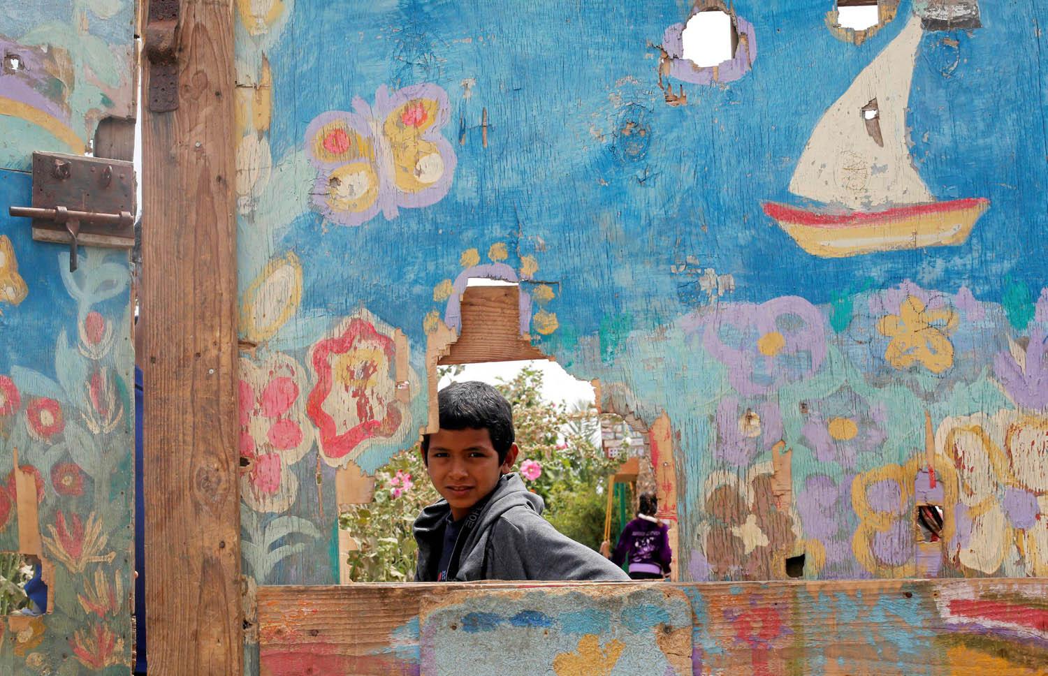 طفل مصري في مدرسة "نهر النيل" في القاهرة