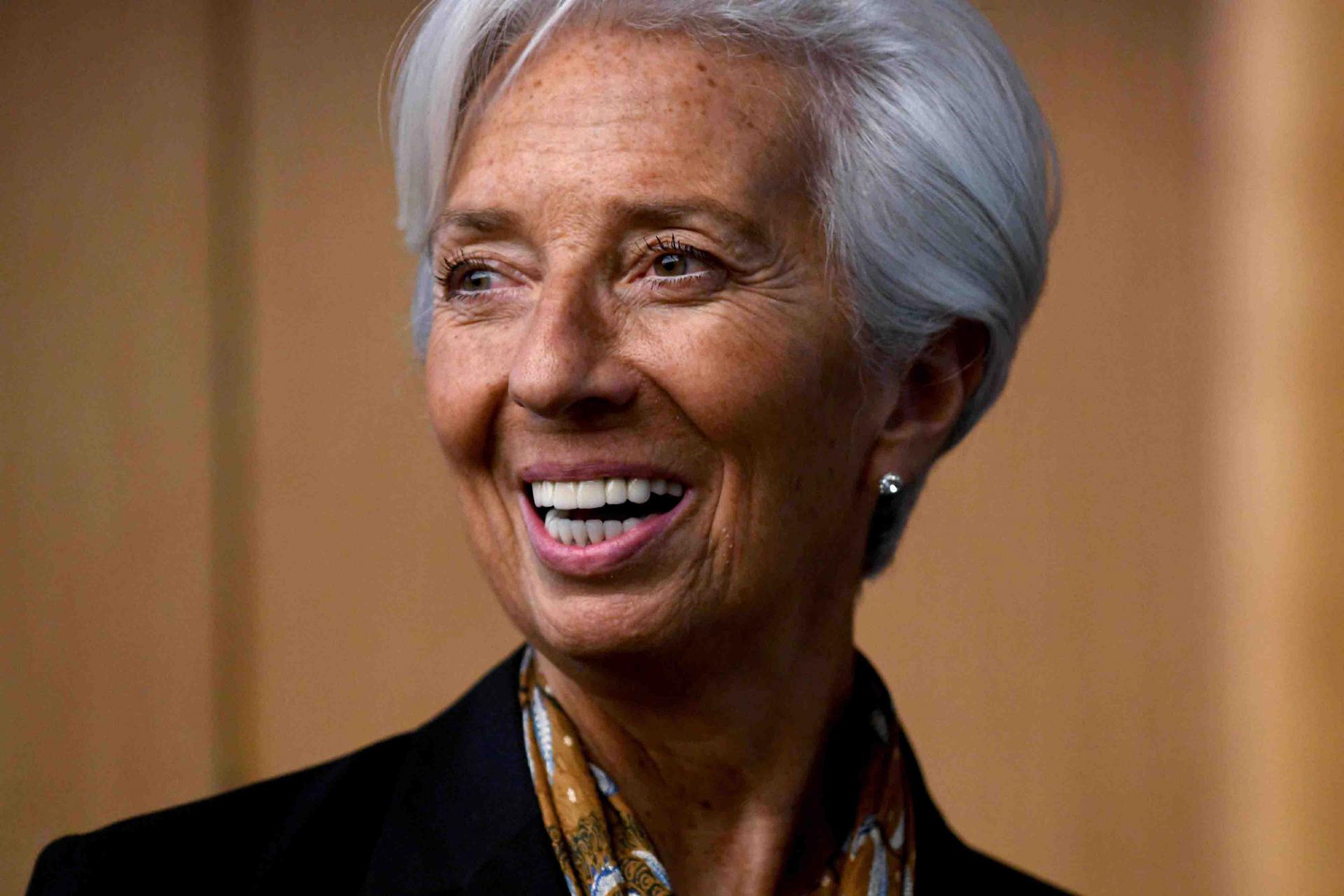 The IMF chief is attending a conference in Bahrain to discuss the economic aspects of a United States plan for Israeli-Palestinian peace