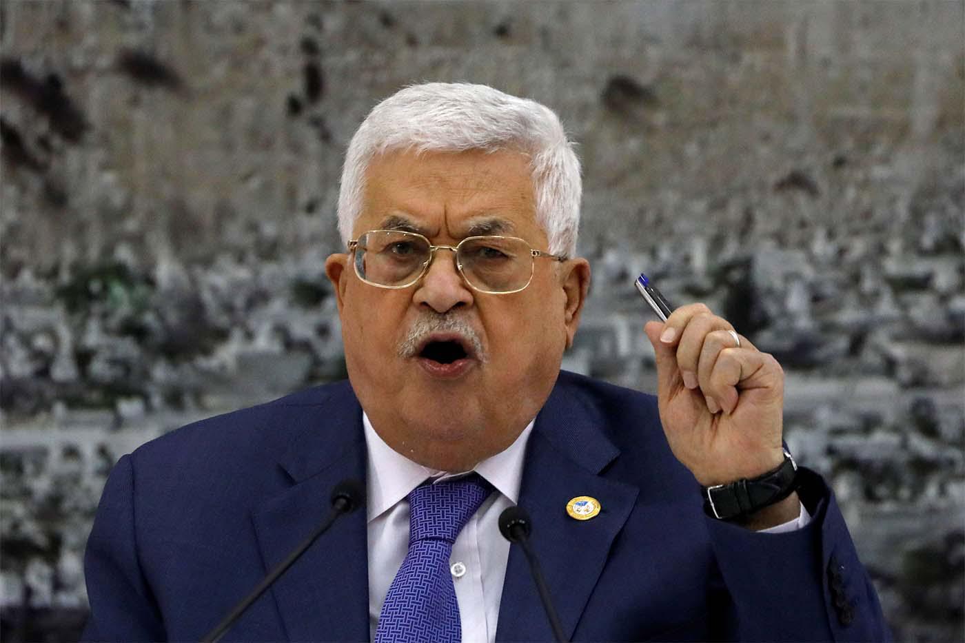 Palestinian president Mahmud Abbas 