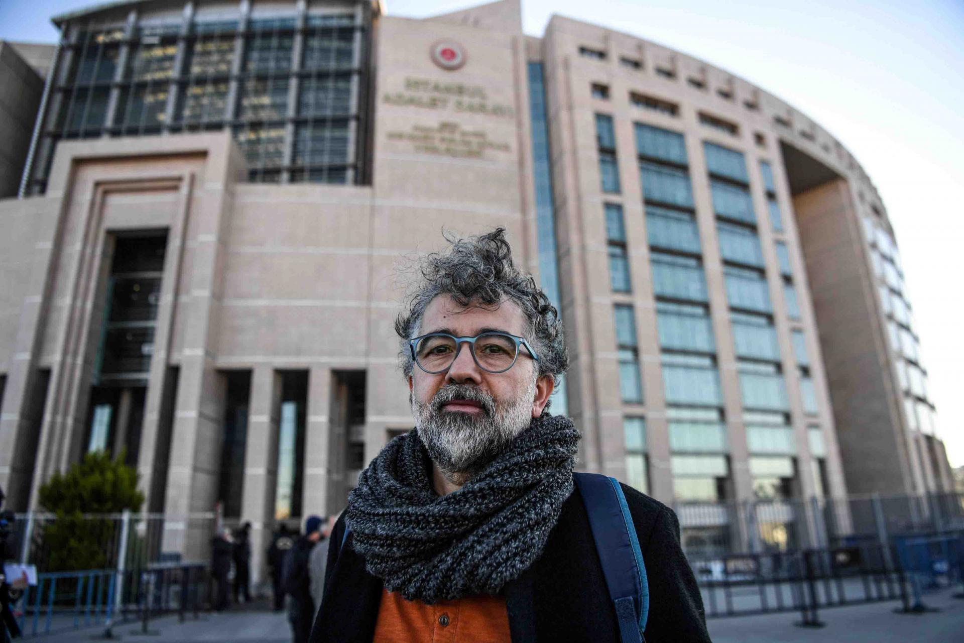 Erol Onderoglu (pictured), rights activist Sebnem Korur Fincanci and journalist Ahmet Nesin were acquitted by an Istanbul court