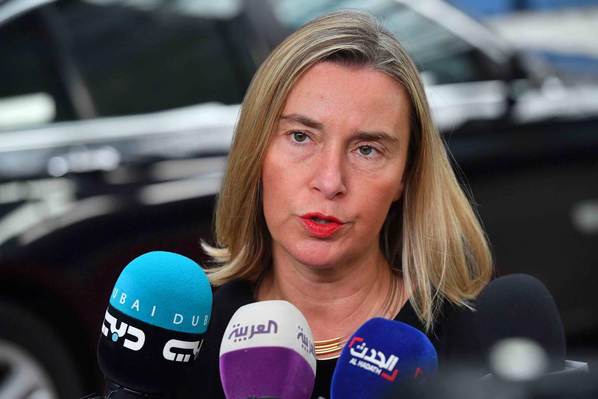 EU diplomatic chief Federica Mogherini gave a cautious welcome to the idea of negotiations