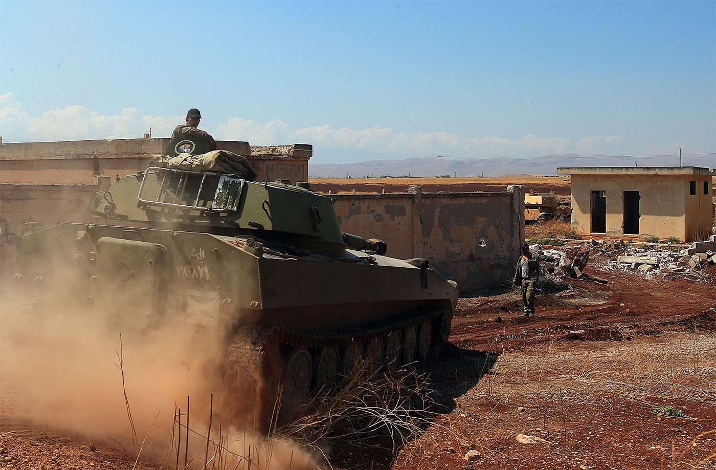 Syrian army has now marched into a town in Idlib province in rebel hands since 2014