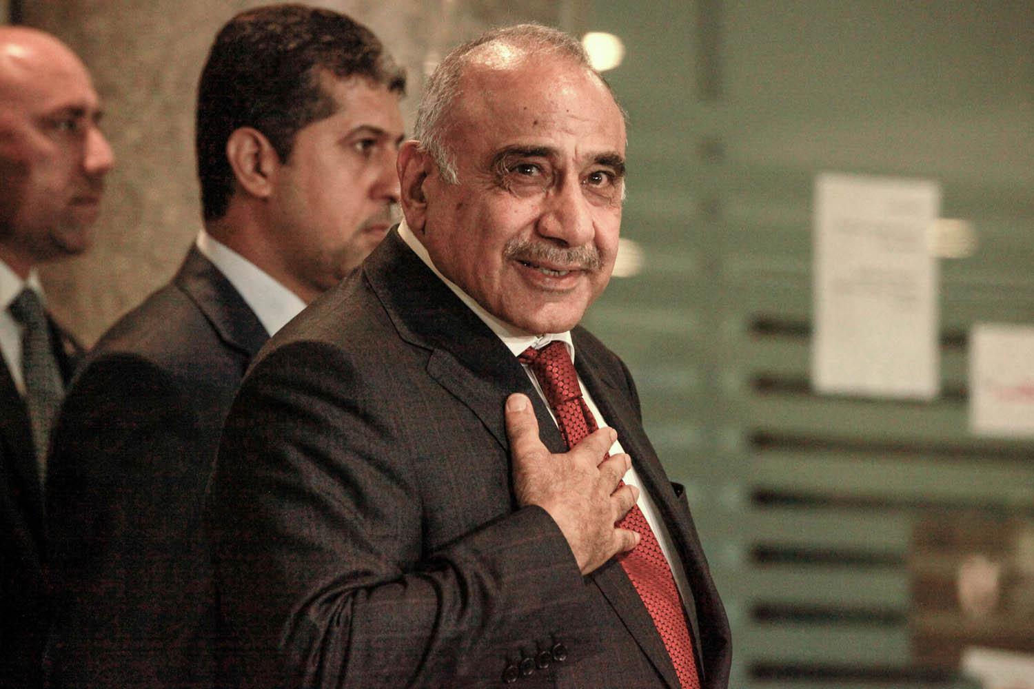 رئيس الوزراء العراقي عادل عبدالمهدي يصل البرلمان العراقي