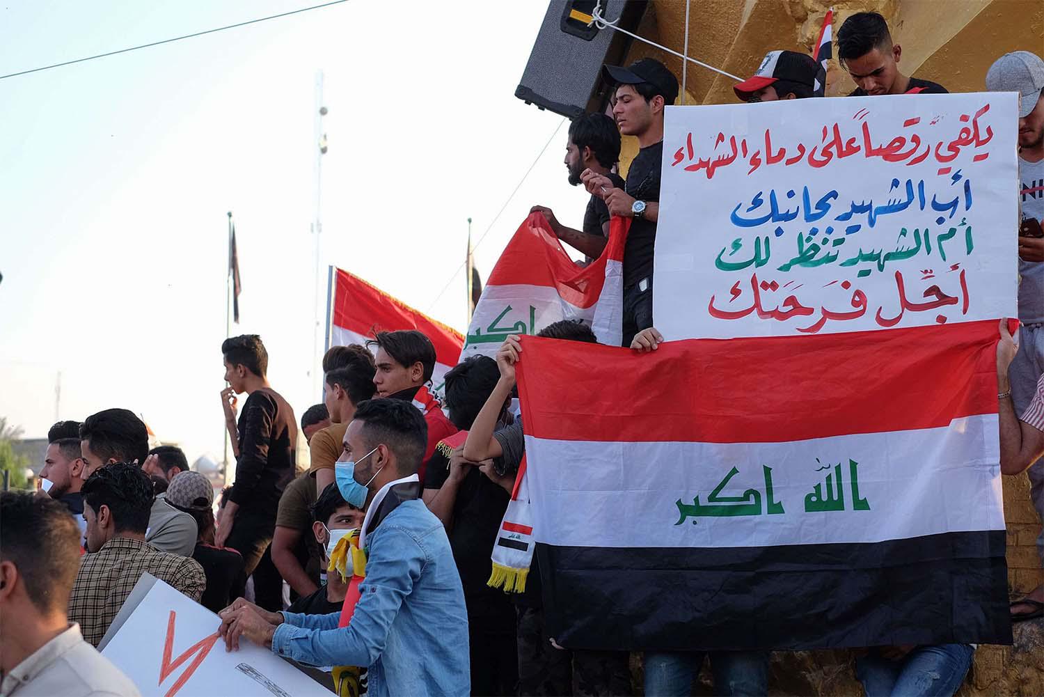Protesters have directed their rage at Iran and the powerful Iraqi Shiite militias tied to it