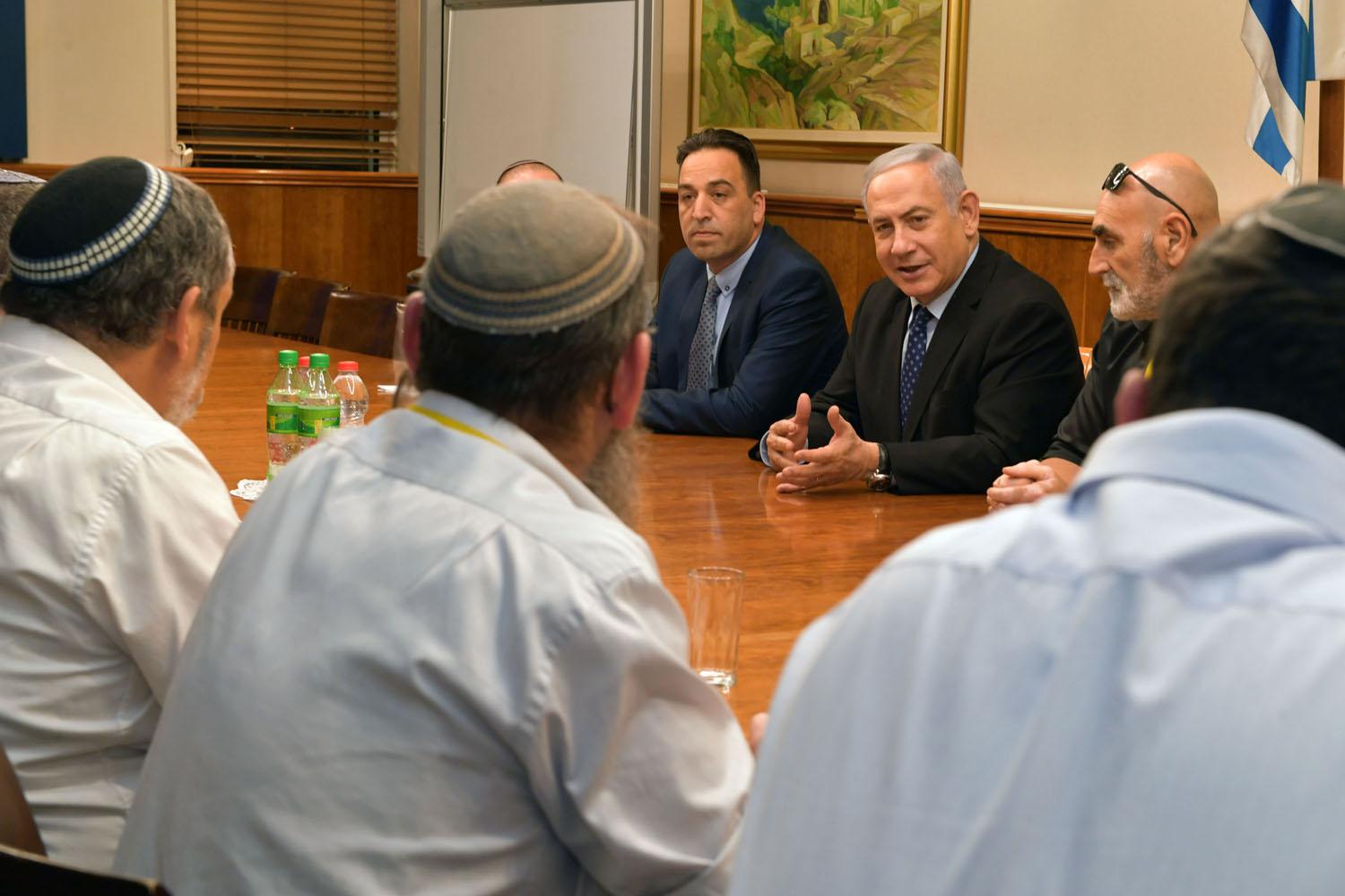 نتانياهو يلتقي ممثلي مجلس المستوطنات في الضفة الغربية