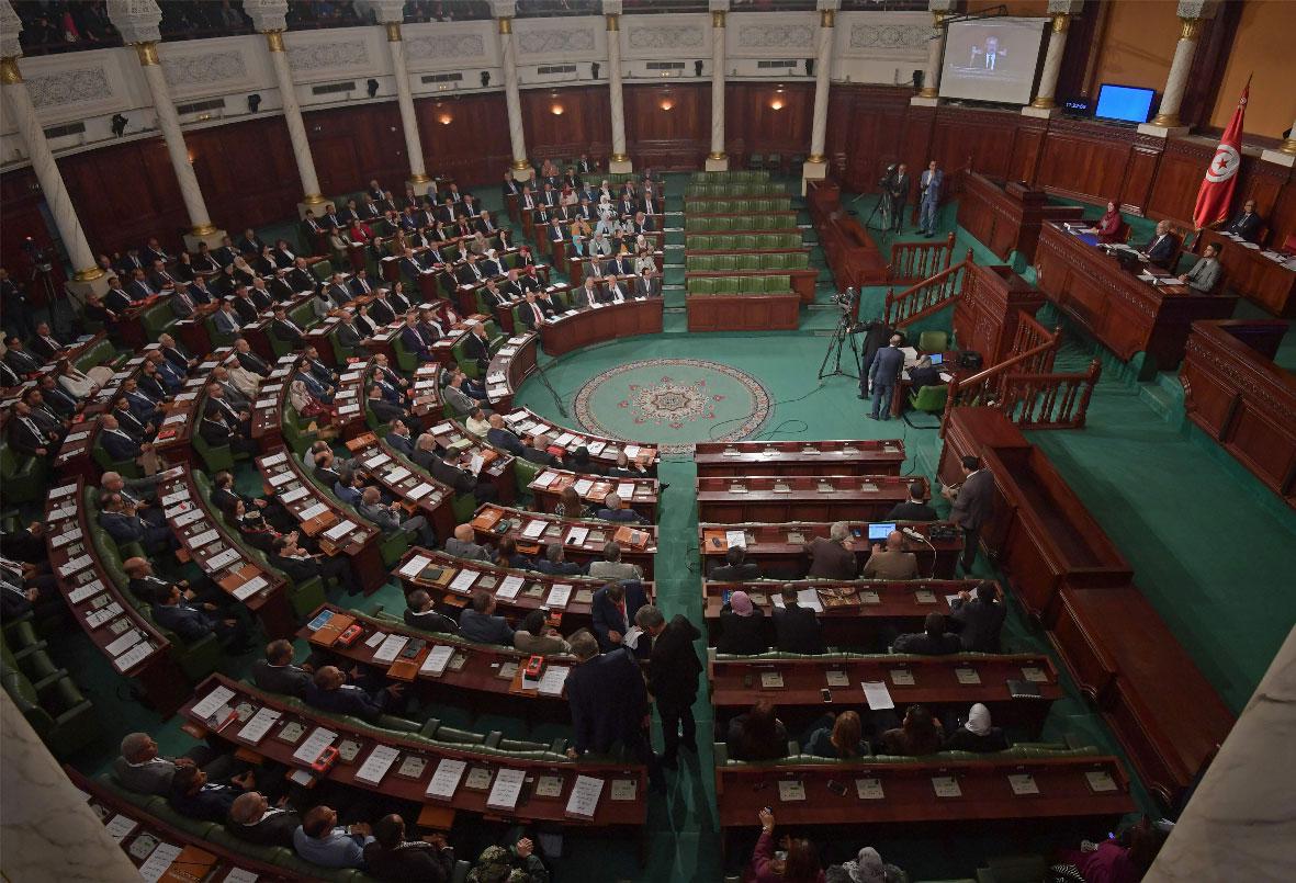 General view of the first session of Tunisia's parliament following October elections