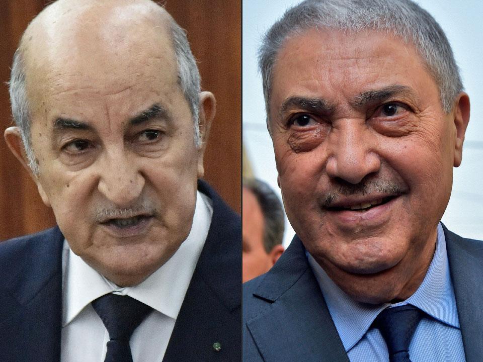 Algerian former prime Minister Abdelmadjid Tebboune and Former prime minister Ali Benflis