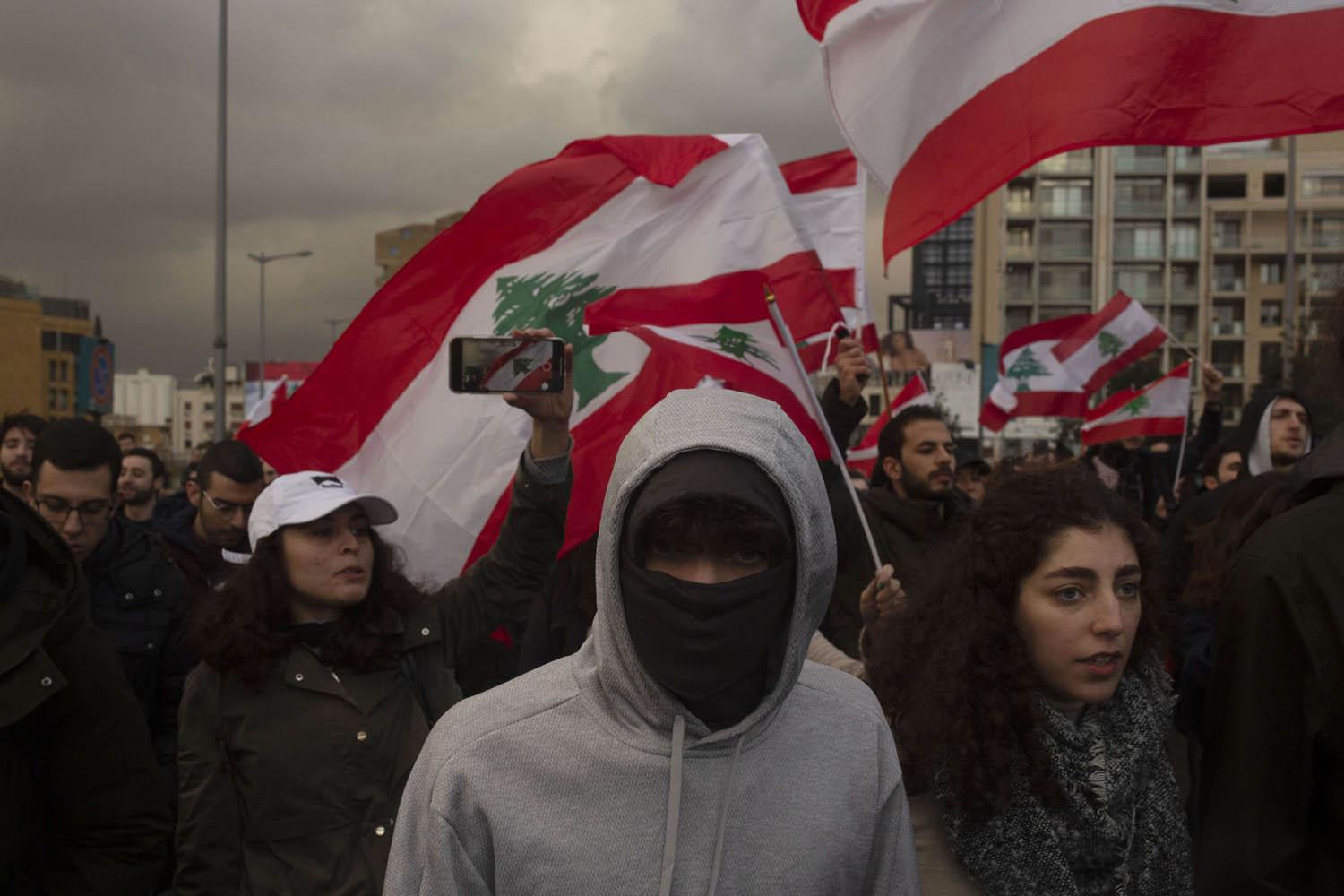 تظاهرة ضد الحكومة في بيروت