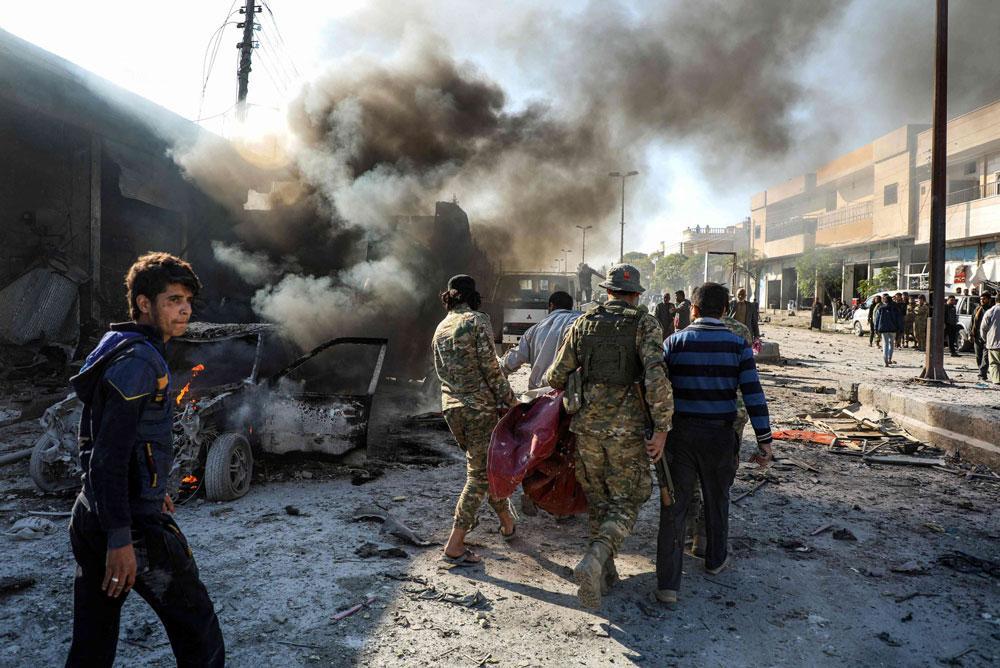 هجمات في مدينة تل ابيض السورية بعد التدخل التركي