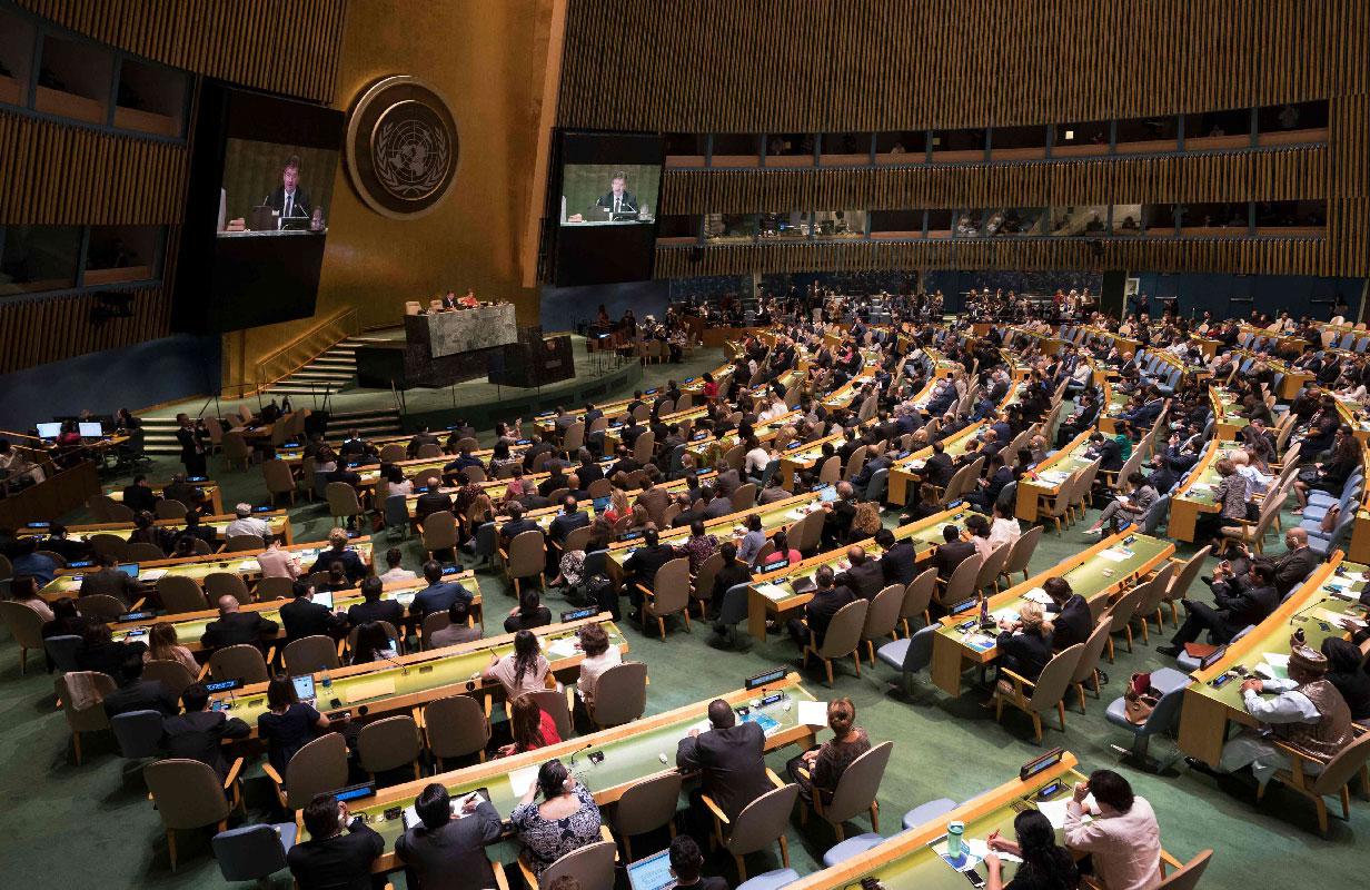 General view of the UN General Assembly