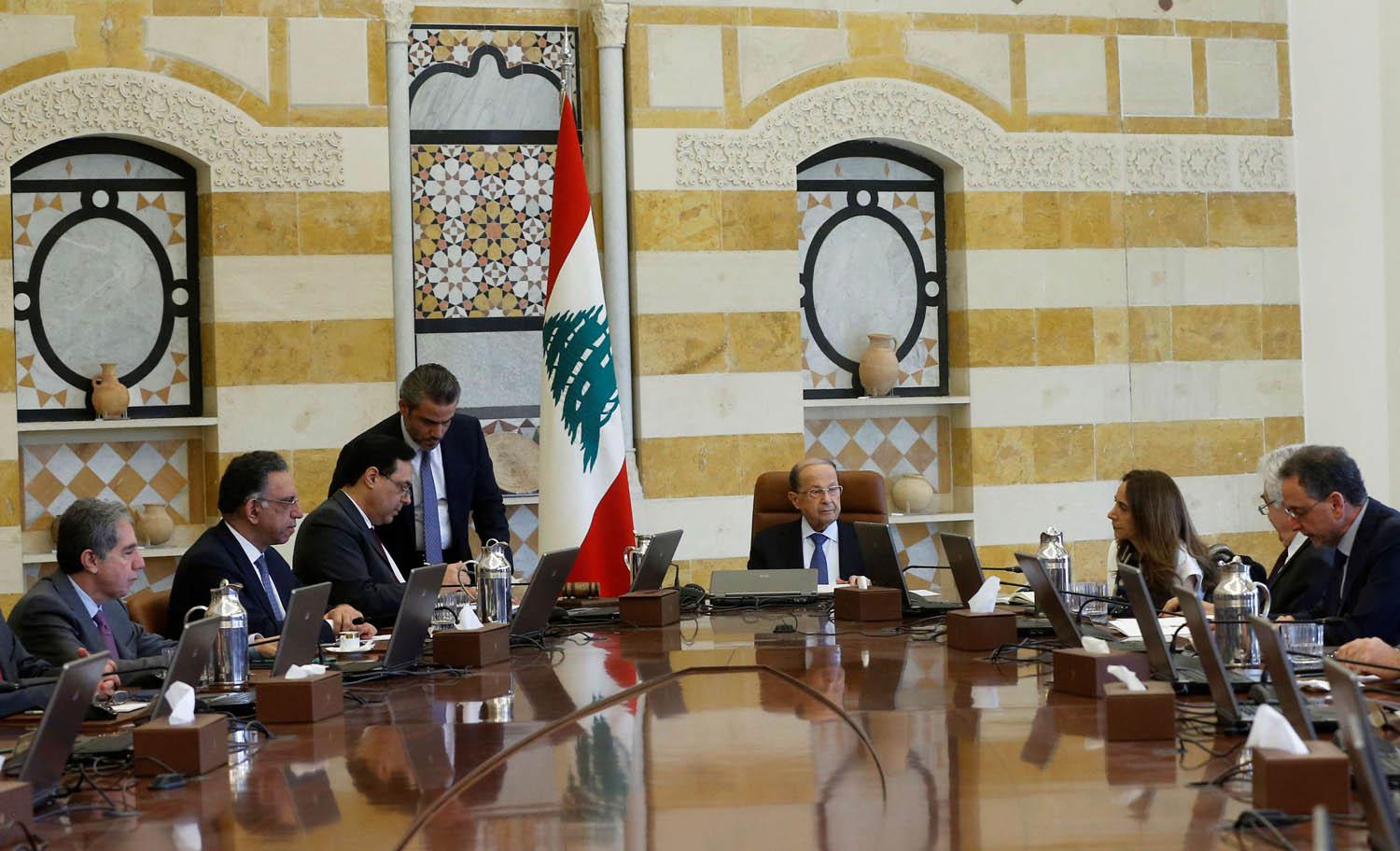 اجتماع الحكومة اللبنانية بحضور الرئيس ميشال عون