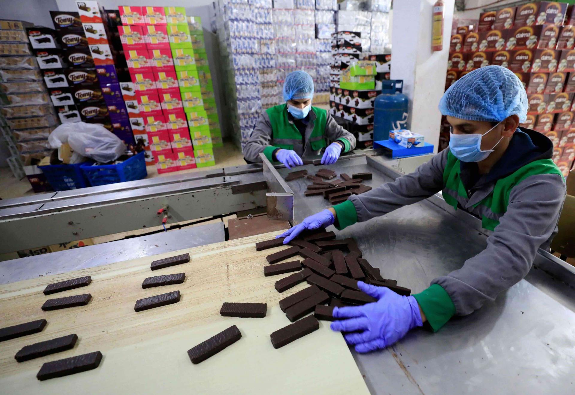 The factory relies on chocolate from as far as Argentina, sugar from African countries and dried eggs from the Netherlands