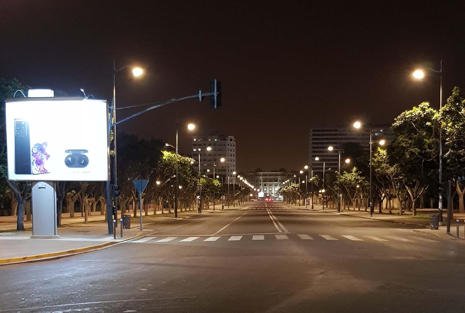 Empty boulevard