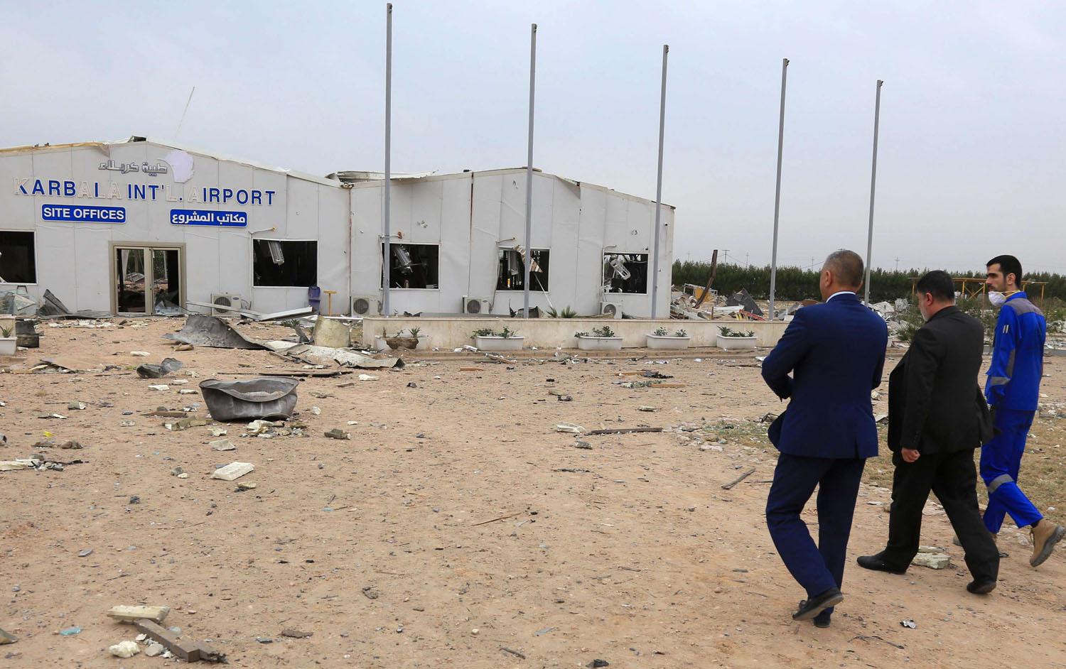 العتبة الحسينية: الضربات الاميركية اصابت مطار كربلاء الدولي