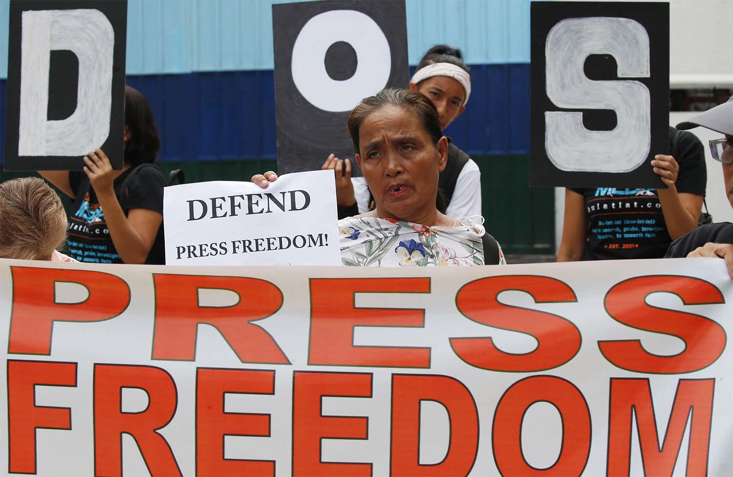 Press freedom banner