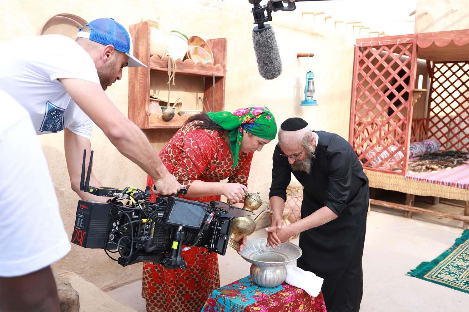 Shooting set during filming of MBC's ramadan Arabic series "Umm Haroun" in Dubai