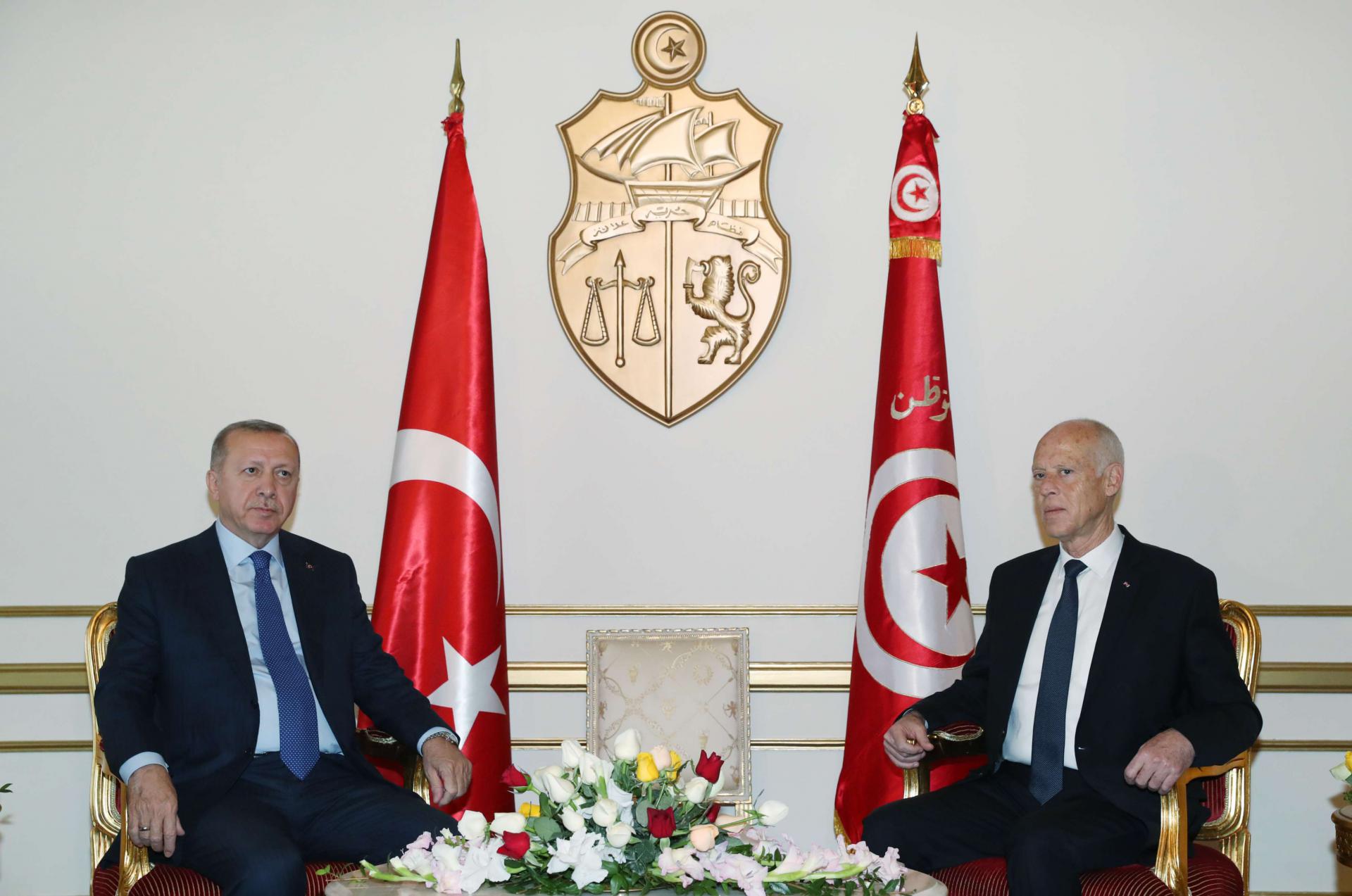 لقاء سعيد وأردوغان في تونس