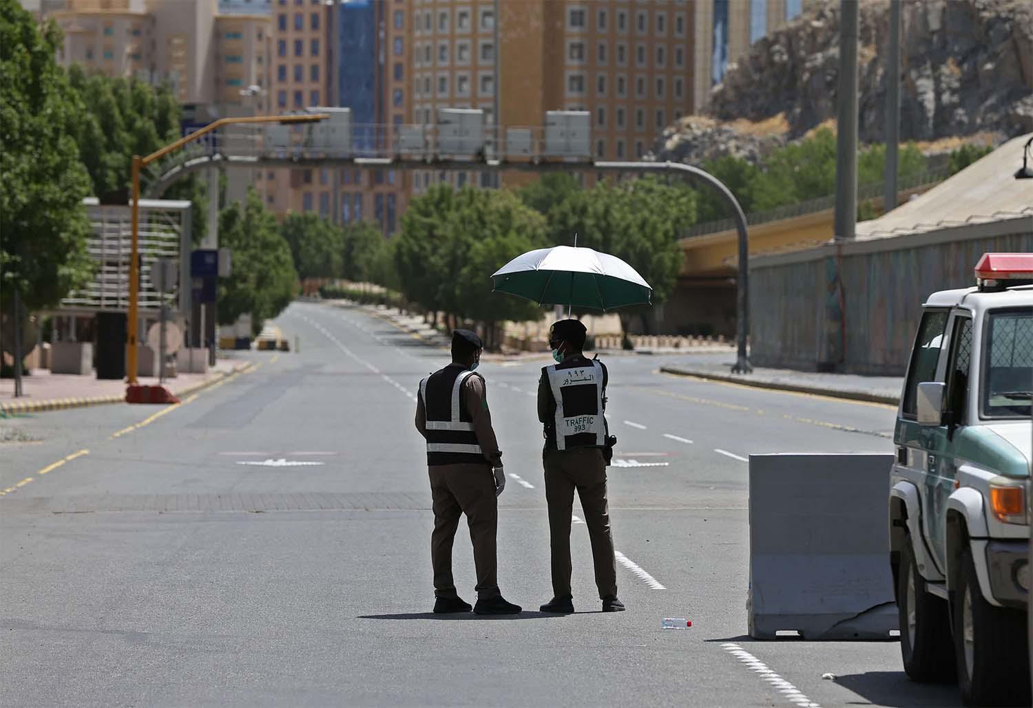 Saudi police checkpoint