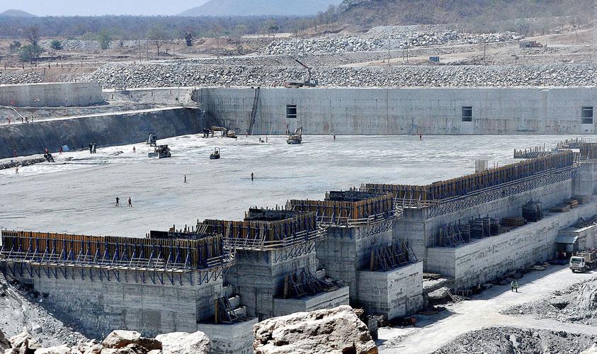 أشغال بناء سد النهضة الإثيوبي