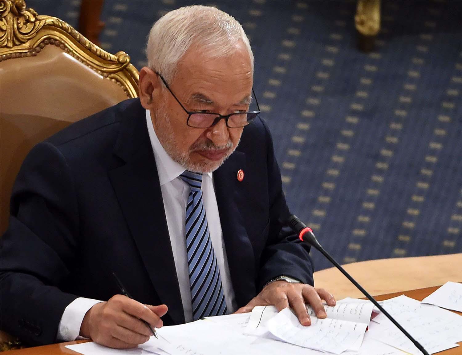 Rached Ghannouchi, leader of the Islamist-inspired Ennahdha party