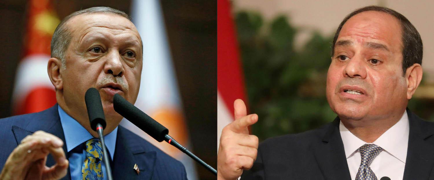 الرئيس المصري عبدالفتاح السيسي والتركي رجب طيب أردوغان