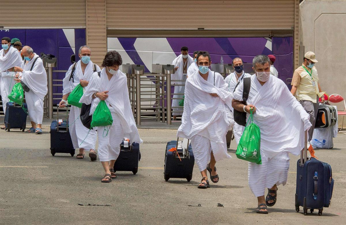 صورة قدمتها وكالة الأنباء السعودية عن وصول الحجاج إلى جبل عرفات