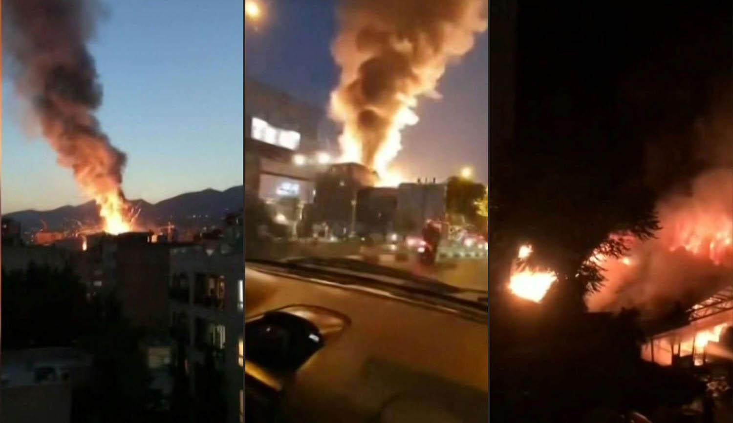 لقطات من انفجار مجهول بالقرب من طهران