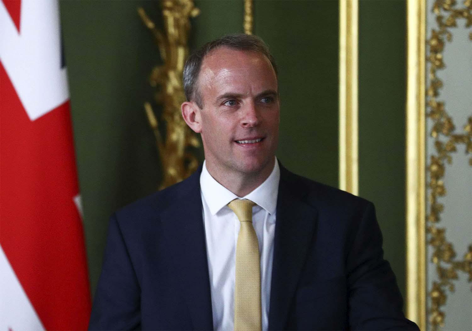 British foreign minister Dominic Raab 