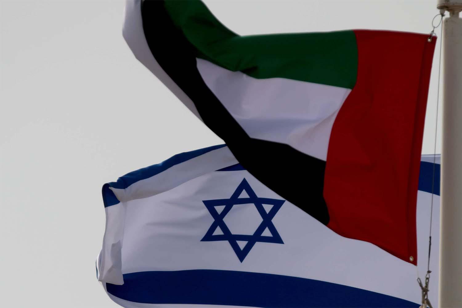 UAE and Israeli flags